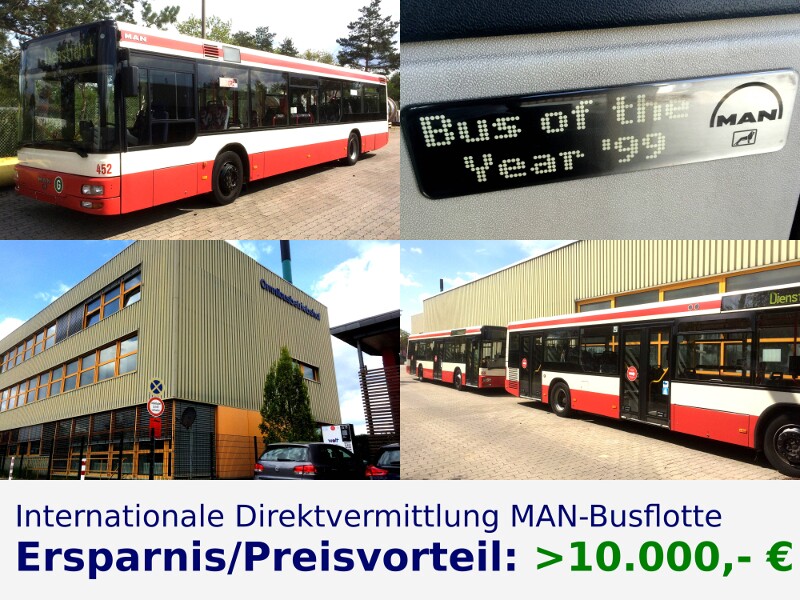 Hohe Ersparnis für einen städtischen Omnibusbetrieb in Bayern beim Verkauf einer MAN-Busflotte