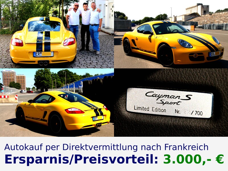 3.000,- € Preisvorteil für Herr Lorenz beim Verkauf seines limitierten Porsche Cayman S Sport